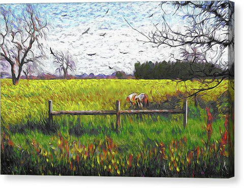 Mustard Field Van Gogh Style - Canvas Print