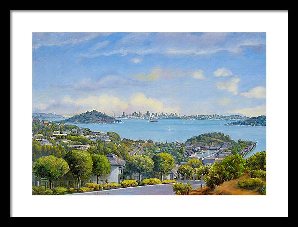 Panoramic View Of Tiburon- large - Framed Print