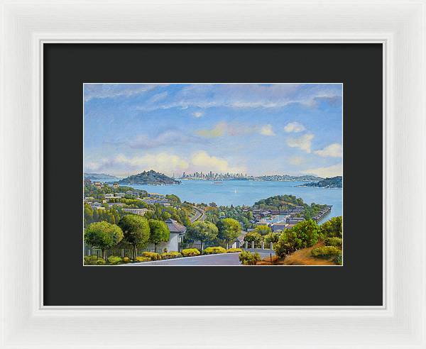 Panoramic View Of Tiburon- large - Framed Print