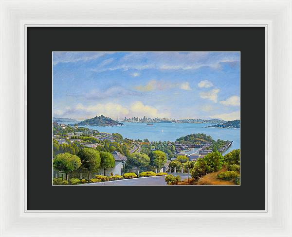 Panoramic View Of Tiburon- large - Framed Print