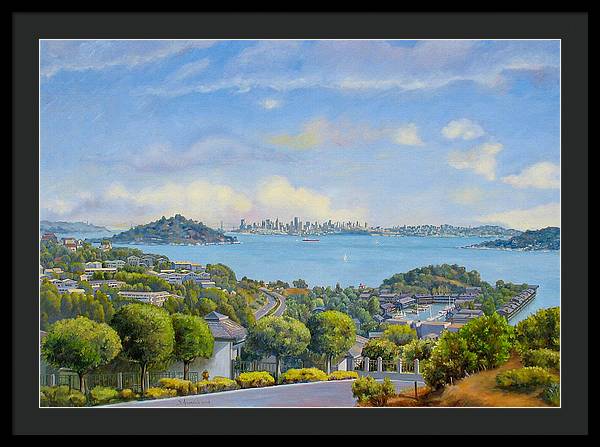 Panoramic View Of Tiburon- large - Framed Print