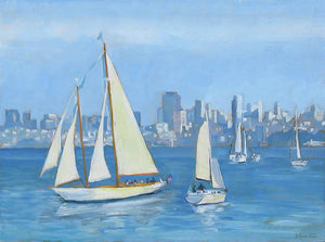 Sailboats In Sausalito - Art Print