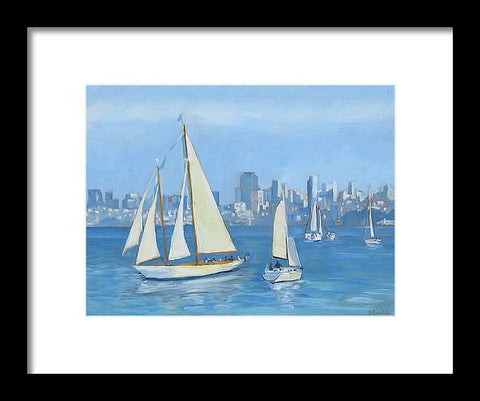 Sailboats In Sausalito - Framed Print