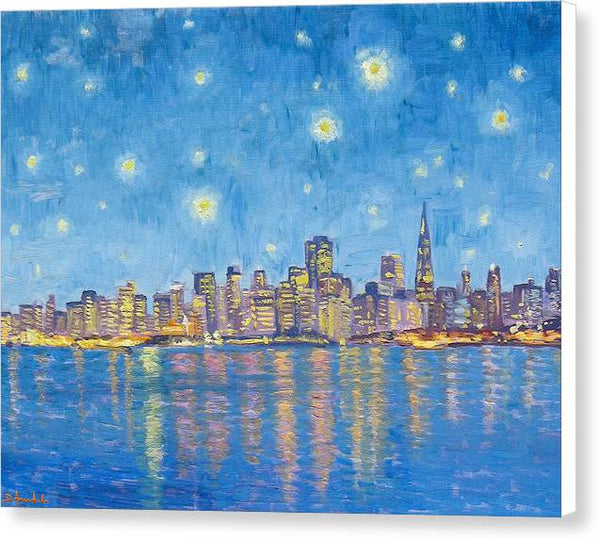 San Francisco Starry Night - Canvas Print