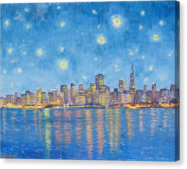 San Francisco Starry Night - Canvas Print