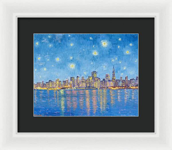 San Francisco Starry Night - Framed Print