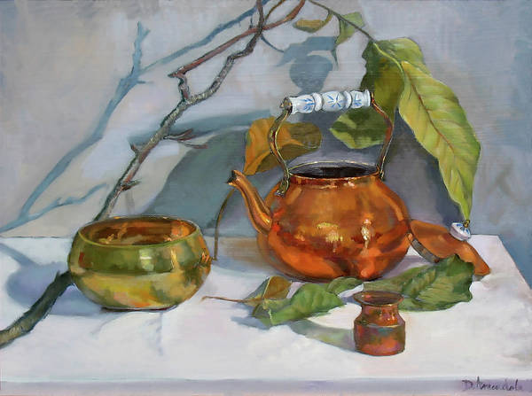 Still Life With A Copper Kettle - Art Print