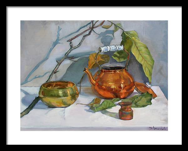 Still Life With A Copper Kettle - Framed Print