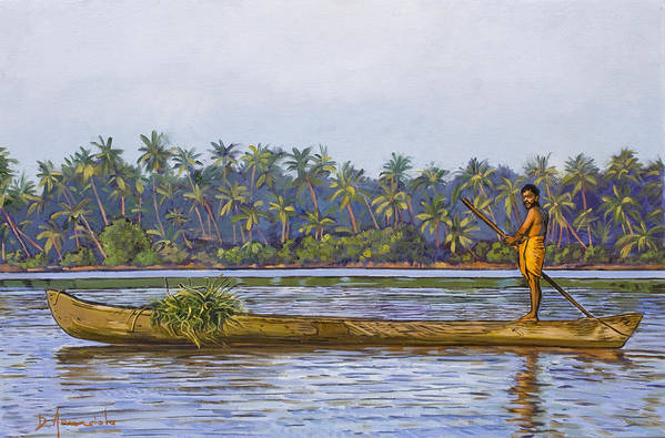 The Fisherman And His Boat - Art Print