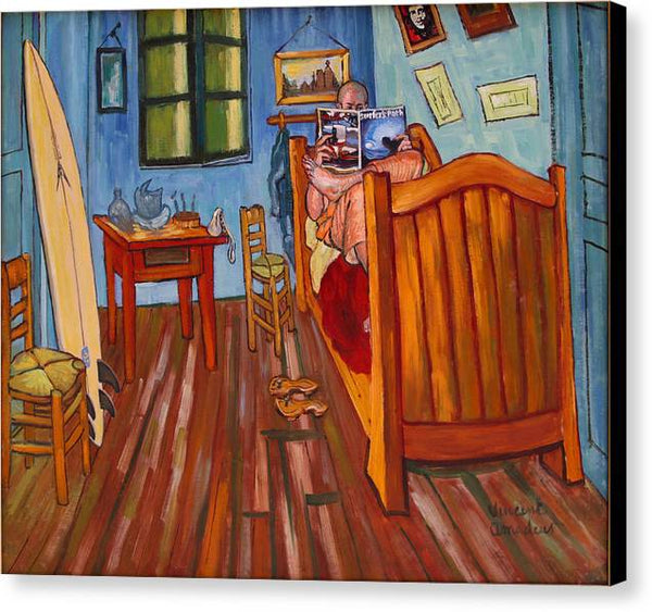 Vincents bedroom in Arles for surfers-Amadeus series - Canvas Print