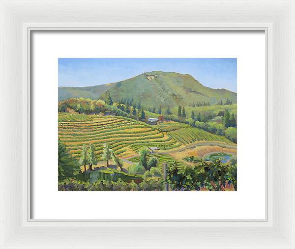 Vineyards In The Mountains - Framed Print