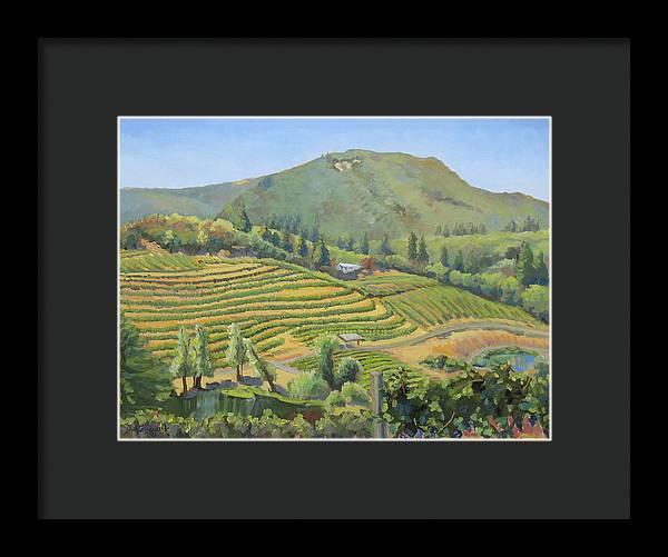 Vineyards In The Mountains - Framed Print