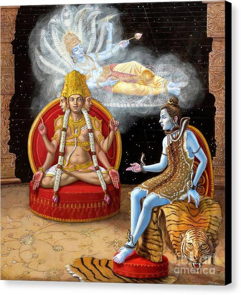 Vishnu, Shiva, and Brahma - Canvas Print