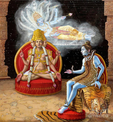 Vishnu, Shiva, and Brahma - Art Print