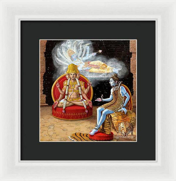 Vishnu, Shiva, and Brahma - Framed Print