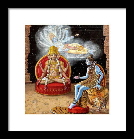 Vishnu, Shiva, and Brahma - Framed Print